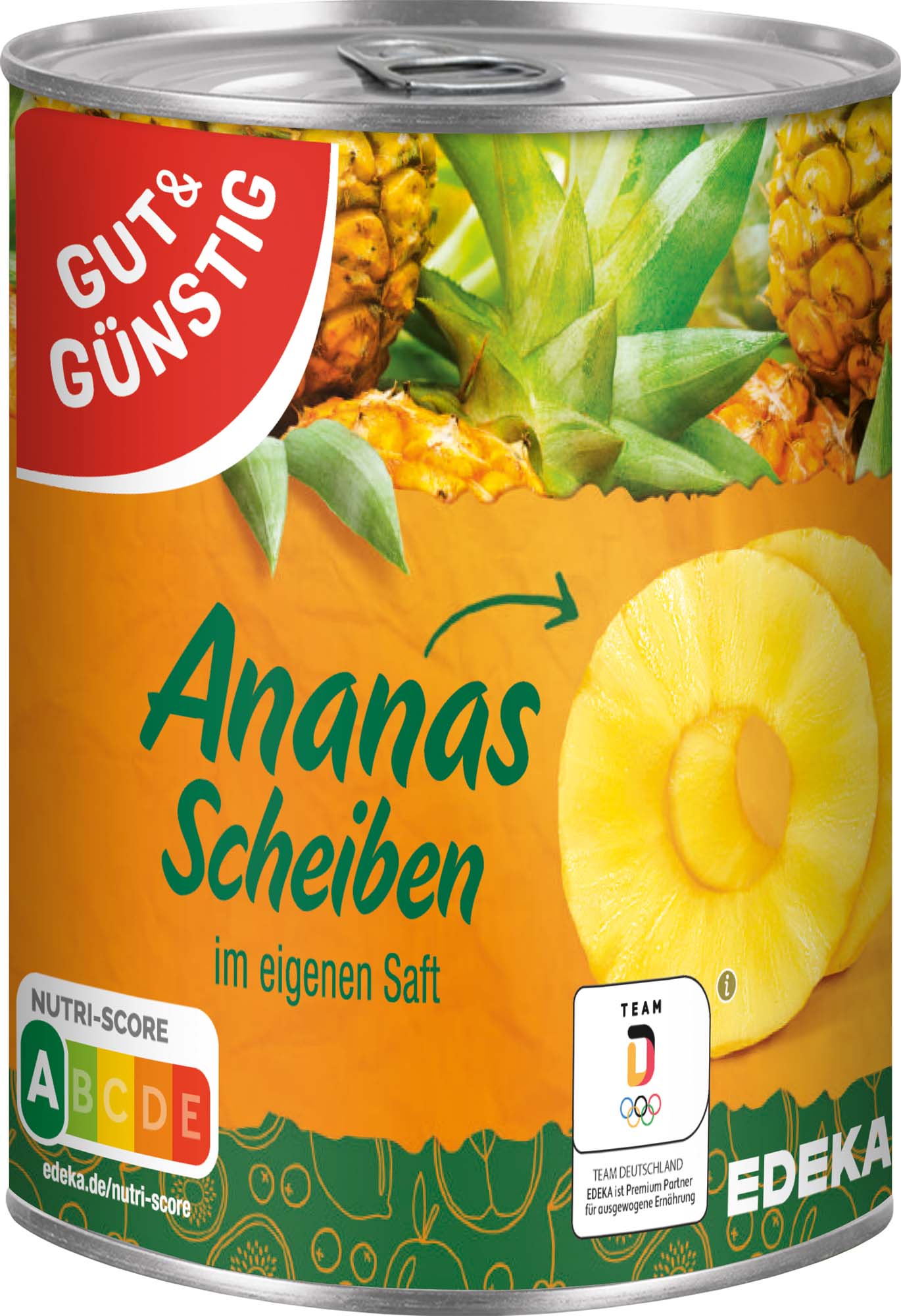 Gut & Günstig Ananas Scheiben 820g